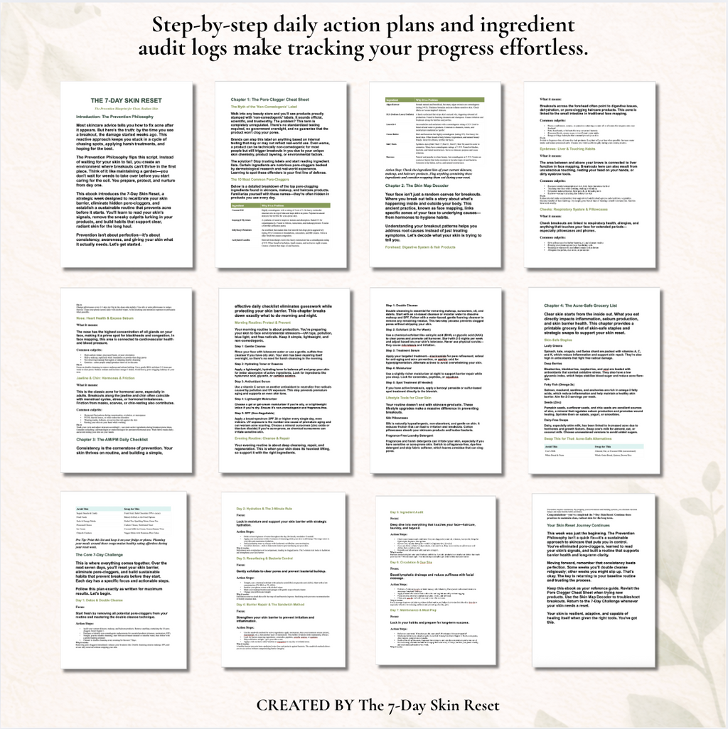 The 7-Day Skin Reset Ebook – Complete Prevention Blueprint for Clear, Radiant Skin (Instant PDF)