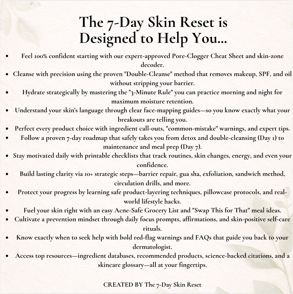 The 7-Day Skin Reset Ebook – Complete Prevention Blueprint for Clear, Radiant Skin (Instant PDF)