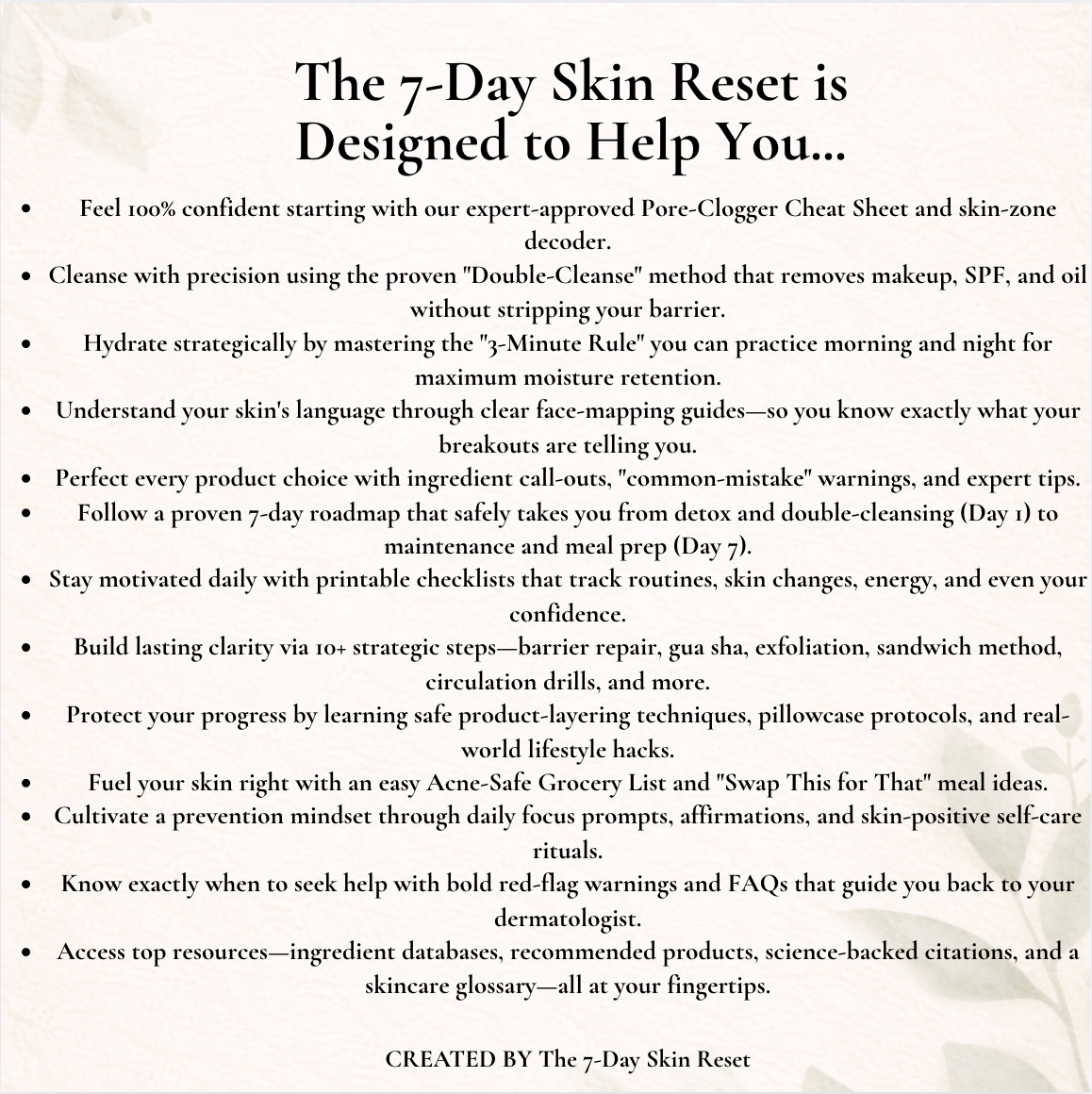 The 7-Day Skin Reset Ebook – Complete Prevention Blueprint for Clear, Radiant Skin (Instant PDF)